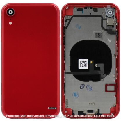 iPhone XR Back Housing Premium - With SEMI Small Parts - Red