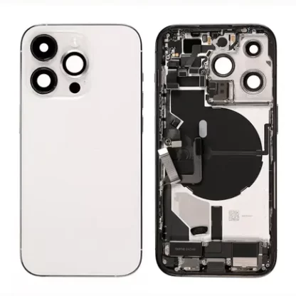 iPhone 14 Pro Back Housing Premium - With SEMI Small Part - Silver