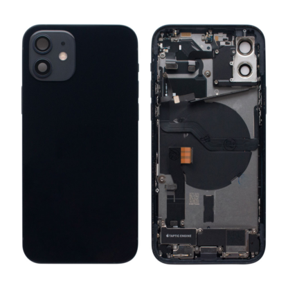 iPhone 12 Back Housing Premium - Complete Small Part Black