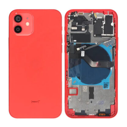iPhone 12 Back Housing Premium - With SEMI Small Parts - Red